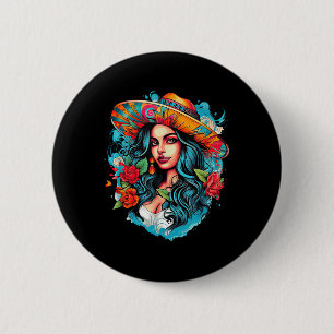Chicano Chicana La Raza Button