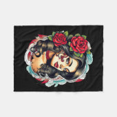 Chicano Chicana La Raza Fleecedecke (Vorderseite (Horizontal))