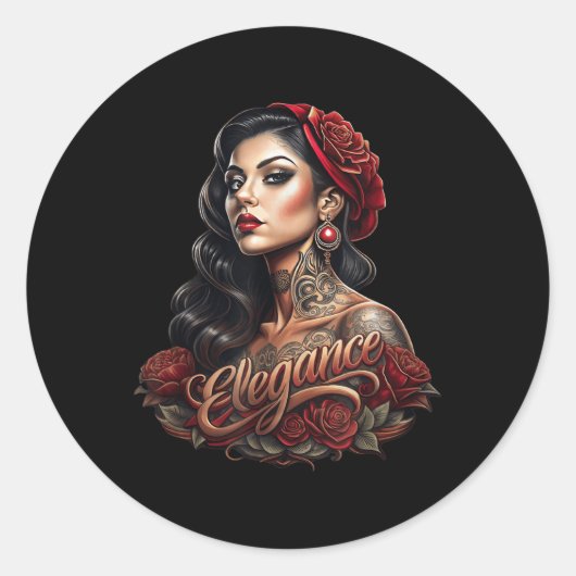 Chicano Chicana La Raza Runder Aufkleber (Vorderseite)
