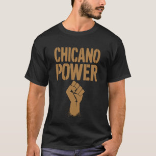 Chicano Power Mexikanisch Mexiko Flagge Braun Lati T-Shirt