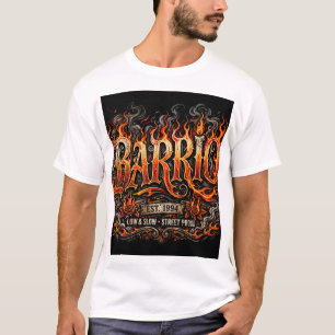 Chicano-Straßenkunst-T-Shirt - Barrio Fuego Urban T-Shirt
