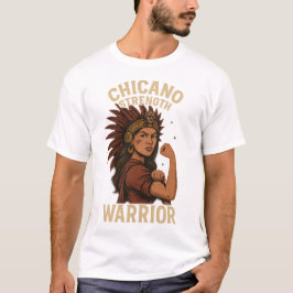 Chicano Strength – Fierce Warrior Latina Art T-Shirt