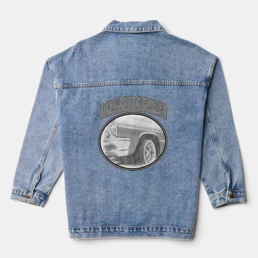 Chicano Style Lowrider Chicano Cholo Mens Vintag Jeansjacke (Rückseite)
