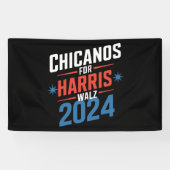 Chicanos für Harris Walz 2024 Präsident Banner (Horizontal)