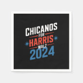 Chicanos für Harris Walz 2024 Präsident Serviette (Vorderseite)