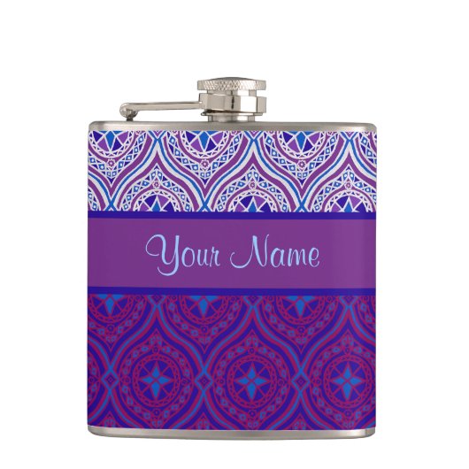 ChiccHip Flask zur Personalisierung Lila Ogee-Must Flachmann (Vorderseite)