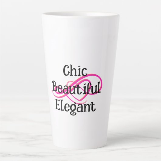 Chice, schöne, elegante Latte-Tasse Milchtasse (Vorderseite)