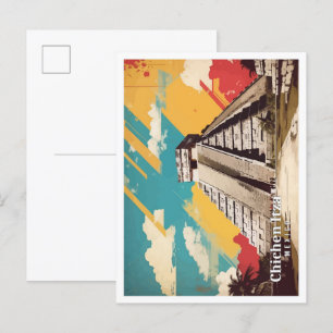 Chicen Itza Mexico Pop Kunst- und Kulturreise Postkarte