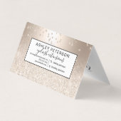 ChicgoldGlitter ombre metallischer Glitzern Visitenkarten (Rückseite)