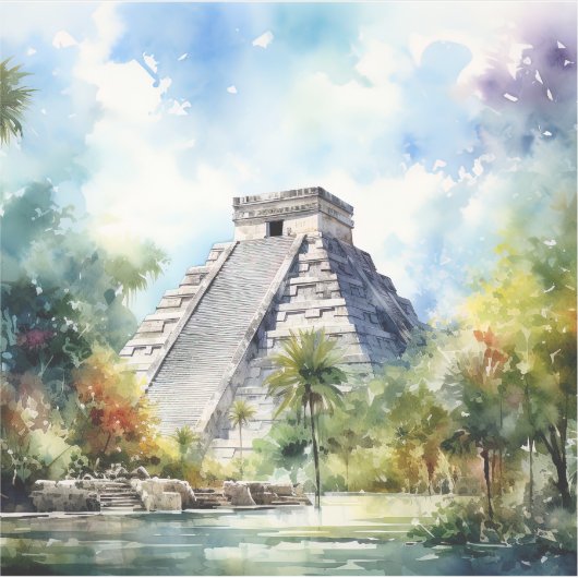 Chichen Itza Aufkleber (Vorderseite)