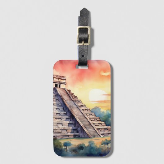 Chichen Itza Gepäckanhänger (Vorderseite Vertikal)