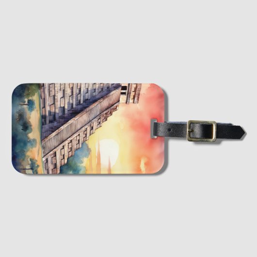 Chichen Itza Gepäckanhänger (Vorderseite (Horizontal))