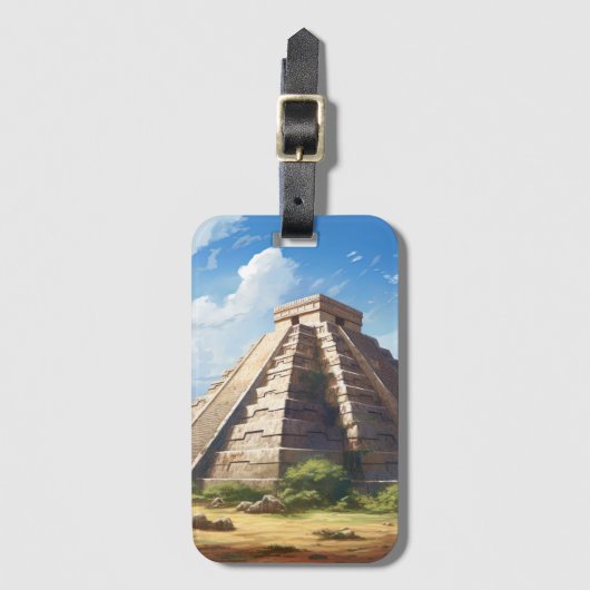 Chichen Itza Gepäckanhänger (Vorderseite Vertikal)