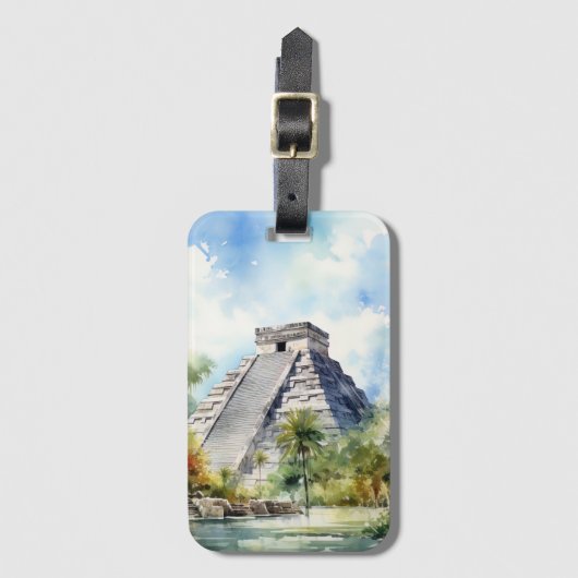 Chichen Itza Gepäckanhänger (Vorderseite Vertikal)