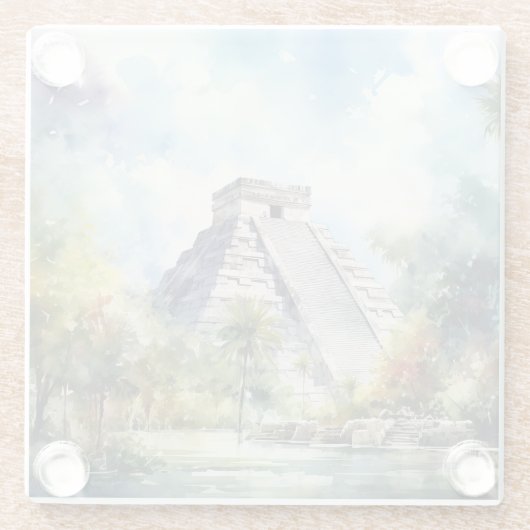 Chichen Itza Glasuntersetzer (Rückseite)