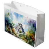 Chichen Itza Große Geschenktüte (Rückseite Schrägansicht)