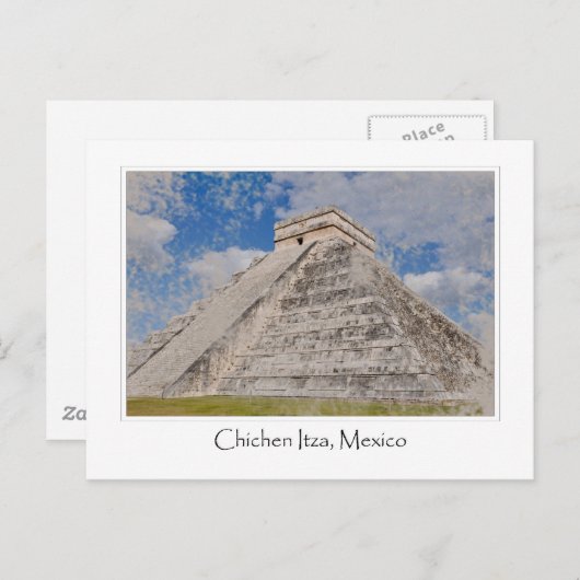 Chichen Itza Mayan Tempel in Mexiko Postkarte (Vorne/Hinten)
