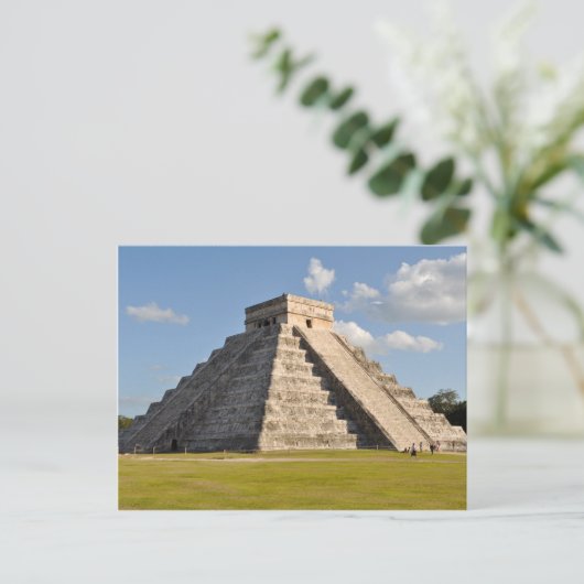 Chichen Itza Mayan Tempel in Mexiko Postkarte (Stehend Vorderseite)