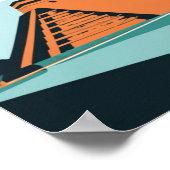 Chichen Itza Mayan Tempel in Mexiko Reisen Poster (Ecke)