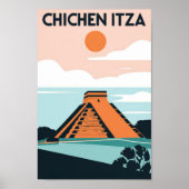 Chichen Itza Mayan Tempel in Mexiko Reisen Poster (Vorne)