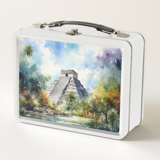 Chichen Itza Metall Brotdose (Vorderseite)