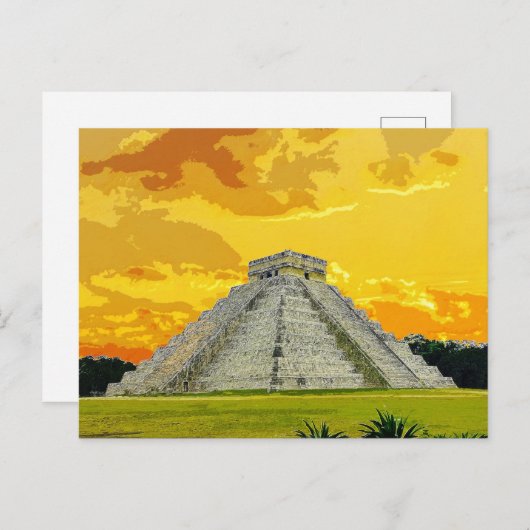 Chichen Itza Mexico Pyramid Antike Architektur Postkarte (Vorne/Hinten)