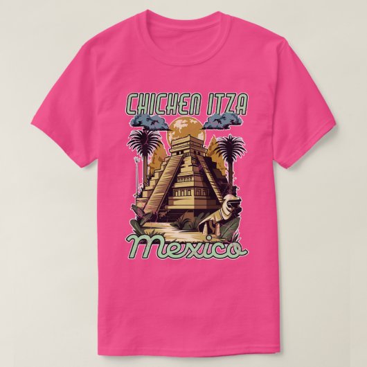 Chichen Itza Mexico Pyramids T-Shirt (Design vorne)