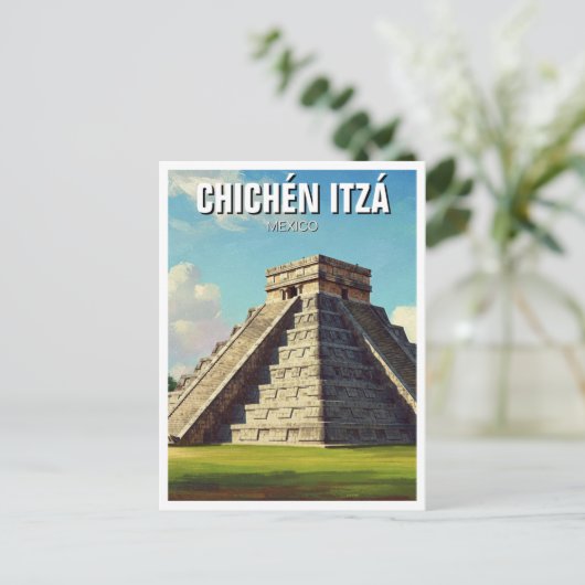 Chichen Itza Mexico Reisen Beach Postkarte (Stehend Vorderseite)