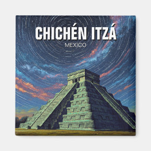 Chichen Itza Mexico Reisen Nachtstars Magnet