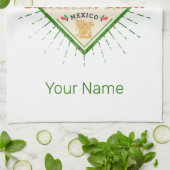 Chichen Itza Mexico Retro Mayan Vintag Yucatan Geschirrtuch (Gefaltet)