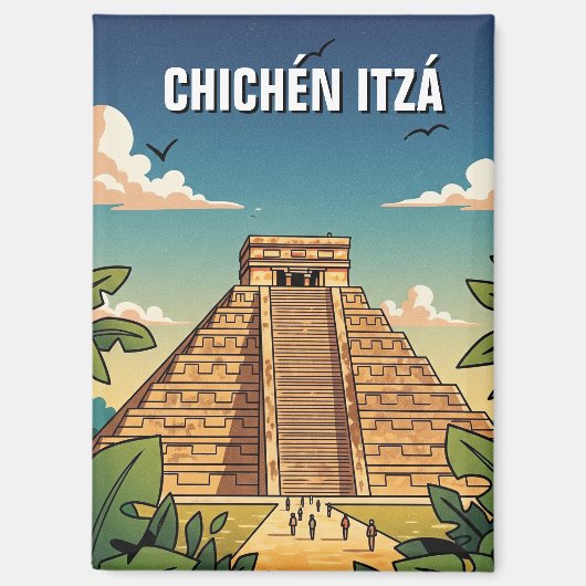 Chichen Itza Mexico Travel Magnet (Vorderseite)
