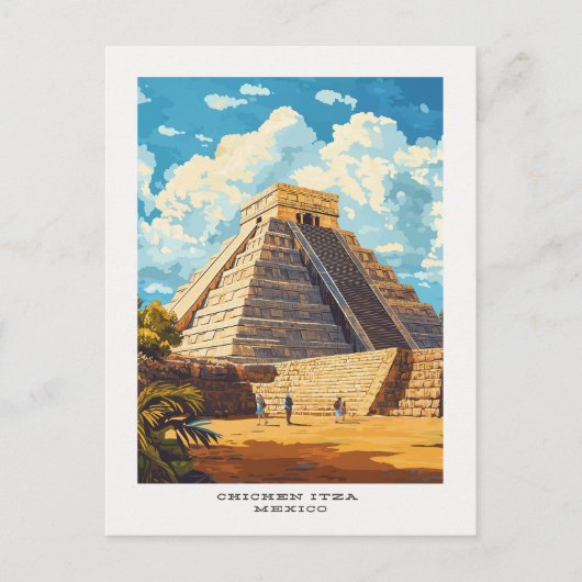 Chichen Itza Mexico Travel Postcard Postkarte (Vorderseite)
