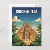 Chichen Itza Mexico Travel Postkarte (Vorne/Hinten)