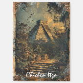 Chichen Itza Mexico Vintage Travel Artwork Magnet (Vorderseite)