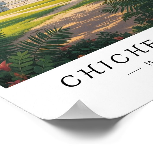 Chichen Itza Mexico Wall Art, Mayan Ruin Poster (Ecke)