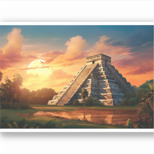 Chichen Itza, Mexiko. Aufkleber (Vorderseite)