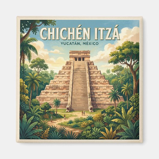 Chichén Itzá Mexiko Magnet (Vorne)