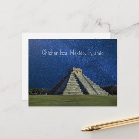 Chichen Itza, Mexiko, Pyramide Postkarte (Vorderseite/Rückseite Beispiel)