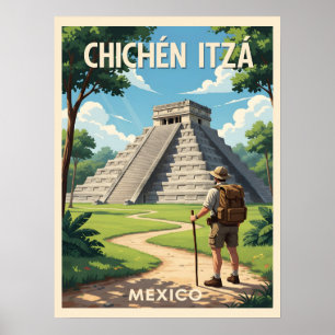 Chichén Itzá Mexiko – Tempel von Kukulcán Poster
