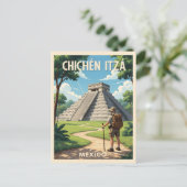 Chichén Itzá Mexiko – Tempel von Kukulcán Postkarte (Stehend Vorderseite)