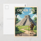 Chichén Itzá Mexiko – Tempel von Kukulcán Postkarte (Vorne/Hinten)