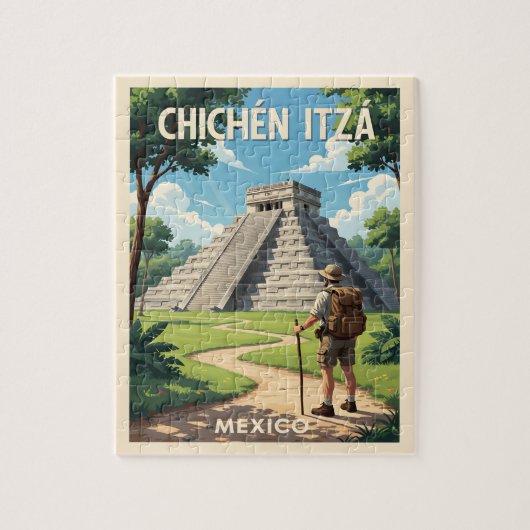 Chichén Itzá Mexiko – Tempel von Kukulcán Puzzle (Vertikal)