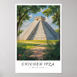 Chichen Itza Mexiko Wandkunst, Mayan Ruine Poster