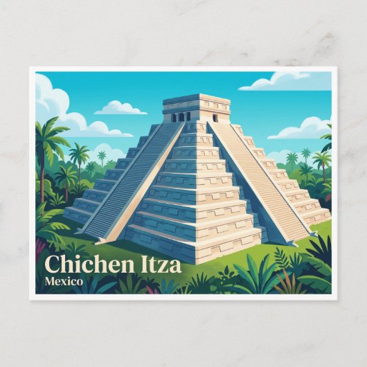 Chichen Itza Piste Mexiko Postkarte (Vorderseite)