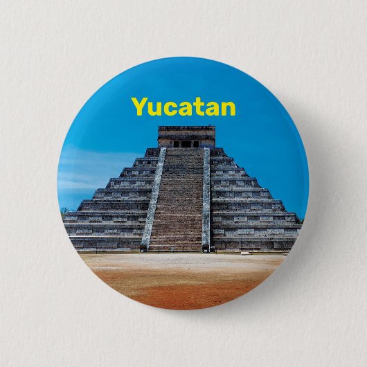Chichen Itza Pyramid Button-Taste Button (Vorderseite)