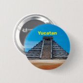 Chichen Itza Pyramid Button-Taste Button (Vorne & Hinten)