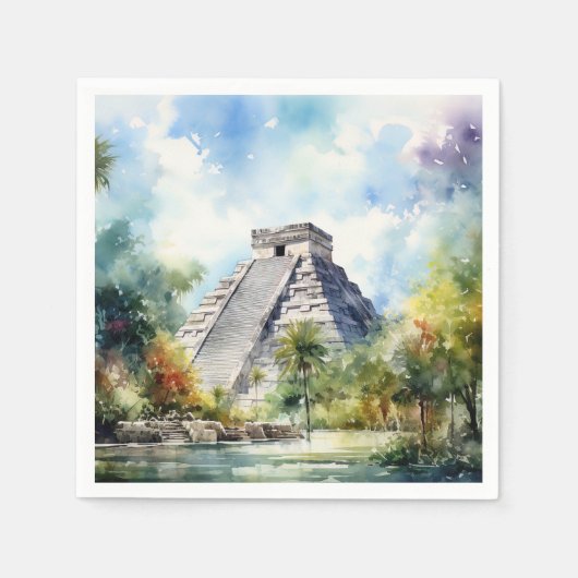 Chichen Itza Serviette (Vorderseite)