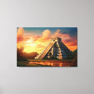 Chichen Itza, Stretched Canvas Print Leinwanddruck