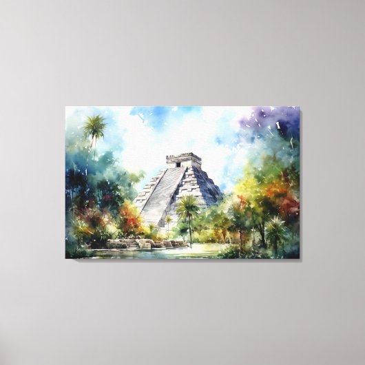 Chichen Itza, Stretched Canvas Print Leinwanddruck (Vorderseite)