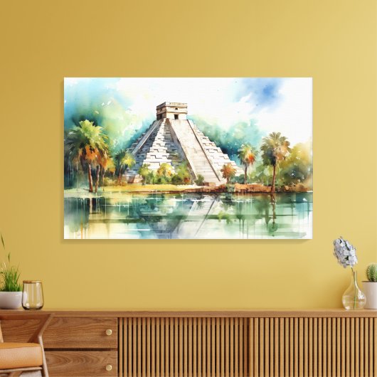 Chichen Itza, Stretched Canvas Print Leinwanddruck (Insitu (Wohnzimmer))